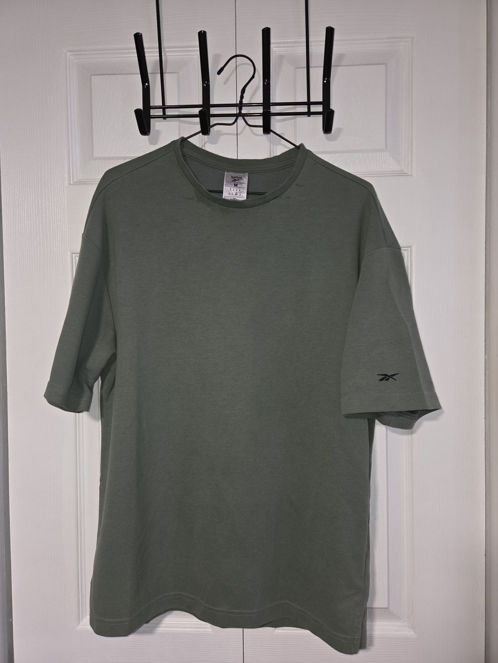 Reebok Short-Sleeve Crew Tee in Olive Green